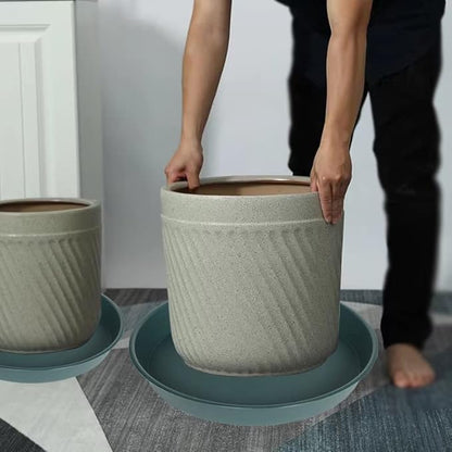 4 Pack of 18 19 inch Plant Saucer Drip Tray, Heavy Duty Large Deep Plant Saucers - Image 4