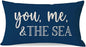 PANDICORN Summer Beach Throw Pillow Cover 12x20 Inch Sayings You Me and The Sea by PANDICORN