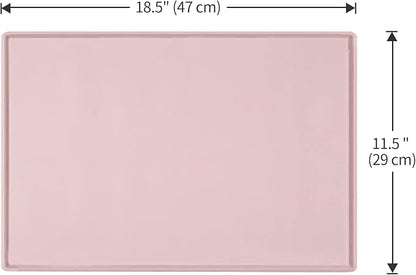Dog Food Mat, Silicone Waterproof Food Tray, Non Slip Pet Bowl Mats Placemat - Image 5