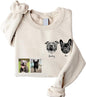 Personalized Dog Photo Sweatshirt, Custom Sweatshirt from Pet Photo, Cat Mom by Famiheart