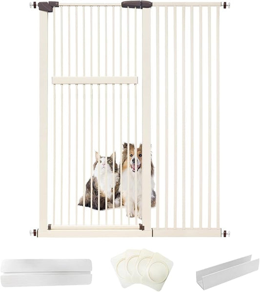 Lumizone Extra Tall Pet Gate 55.12" High Pressure Mounted 46.65"-50.78" Extra by Lumizone