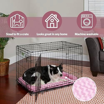 MidWest Homes for Pets QuietTime Fashion XXS Dog Bed – Pink Faux Fur Bolster - Image 3