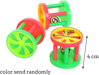 QBLEEV Bird Roller Rattles Toys, Parrot Foot Toys, Foraging Chewing Bell - Image 2