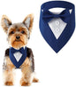 Dog Wedding Bandana, Formal Dog Tuxedo Adjustable Pet Collar by DOGTACT