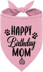 L21 Happy Birthday Mom Dog Bandana by AUII+JO+DESIGN
