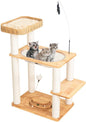Wood Cat Tree for Large Cats, Modern Cat Tree Tower by PETTIFULCATTREE