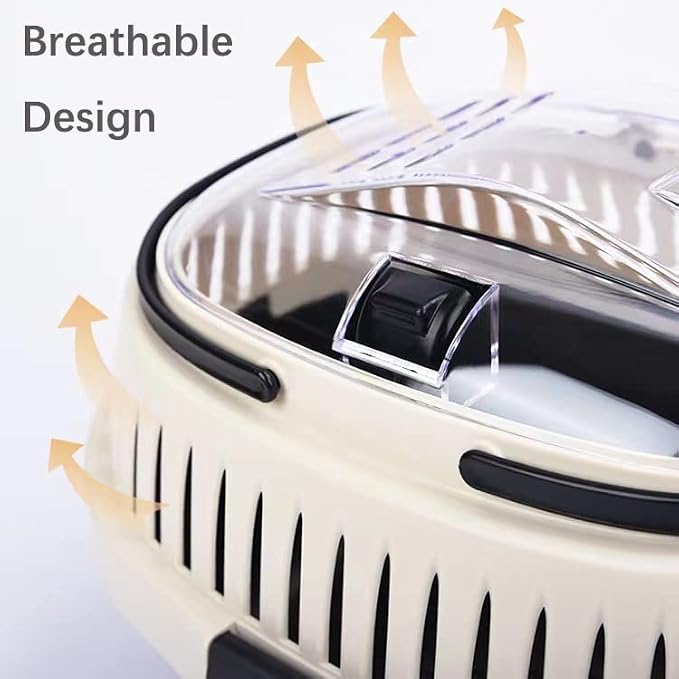 KAMEIOU Sky Blue Travel Small Animal Hamster Hedgehog Guinea Pig Cage Carrier - Image 3