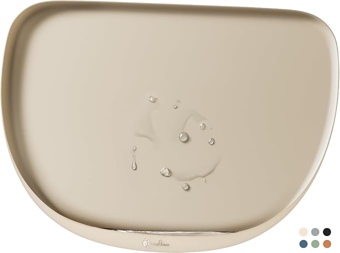 DownyPaws Dog Food Mats for Floors Waterproof, BPA Free Silicone Dog Bowl Mat by DownyPaws