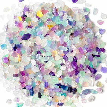 YATOJUZI 1.5lb Fluorite Aquarium Gravel Rocks Natural Tumbled Healing Crystal by YATOJUZI