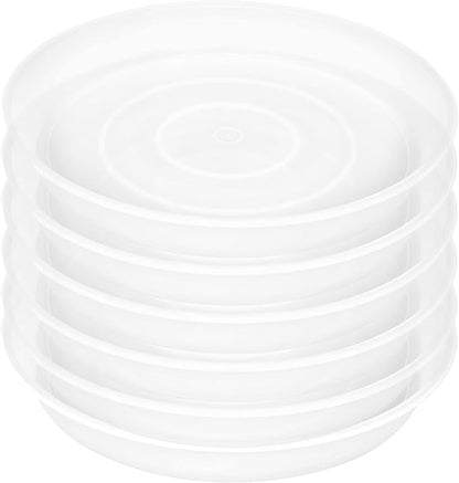 6 Pack Plastic Plant Saucer Water Drip Tray, 4 5 6 7 8 9 10 11 12 inch by Bleuhome