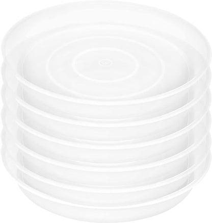 6 Pack of 10 inch Plant Saucer Clear, Heavy Duty Plastic Plant Saucer 10 inch by Bleuhome