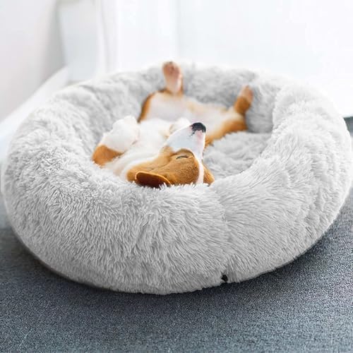Original Calming Donut Dog and Cat Bed in Shag Fur, Dog Beds - Image 7