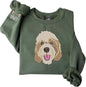 Custom Pet Embroidered Sweatshirt, Custom Dog Face Embroidered Sweatshirt by Lullbabymall