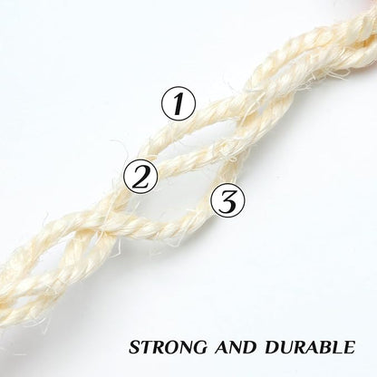 White Sisal Rope 1/4 Inch by 65-Feet - Image 3