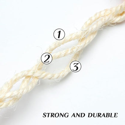 White Sisal Rope 1/4 Inch by 49-Feet - Image 3