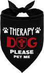 Dog Bandana, Therapy Dog Please Pet Me with, Dogs Scarf Classical Printing by AUII+JO+DESIGN