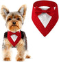 Dog Tuxedo, Formal Dog Wedding Bandana Adjustable Pet Collar by DOGTACT