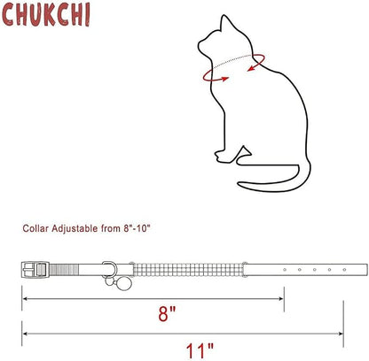 CHUKCHI Soft Velvet Safe Cat Adjustable Collar Bling Diamante - Image 5