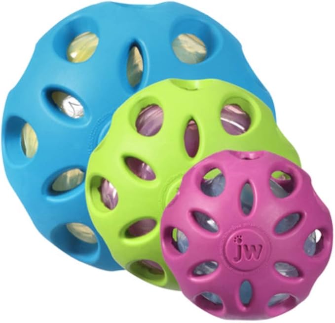 JW Pet Crackle Heads Crackle Ball Crunchy Noise Chew Fetch Toy - Image 7