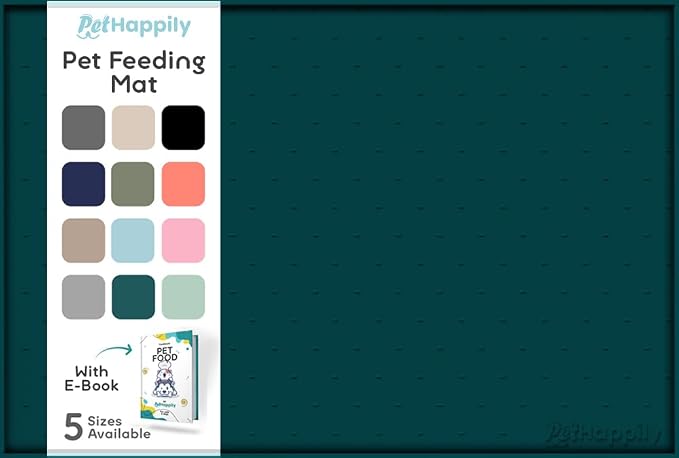 Dog Food Mat - 24x15 Raised Edges Dogs Mat by PETHAPPILY