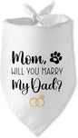 Engagement Gifts Mom, Will You Merry My Dad? Dog Bandana Pet Scarf Wedding by JAmuruwt