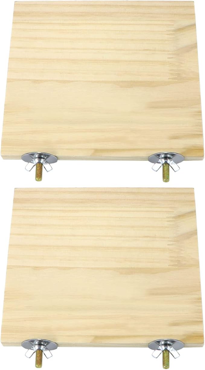 2pcs Bird Perch Platform Flat Stand Beak Paw Grinding Wood by Litewoo