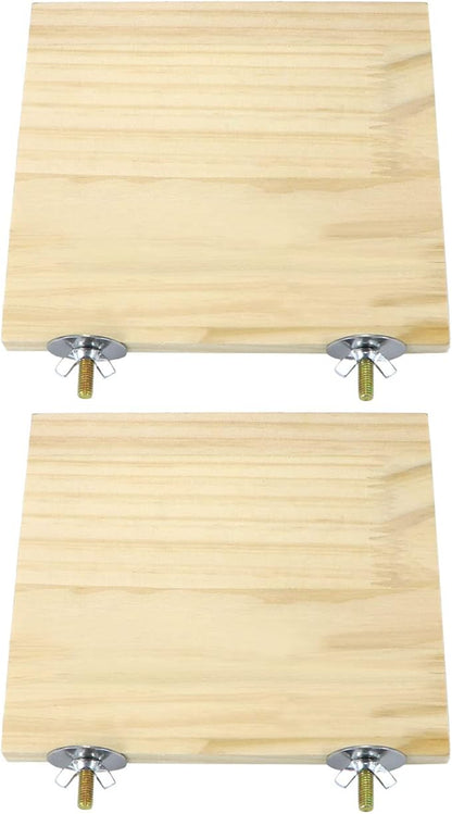 2pcs Bird Perch Platform Flat Stand Beak Paw Grinding Wood by Litewoo