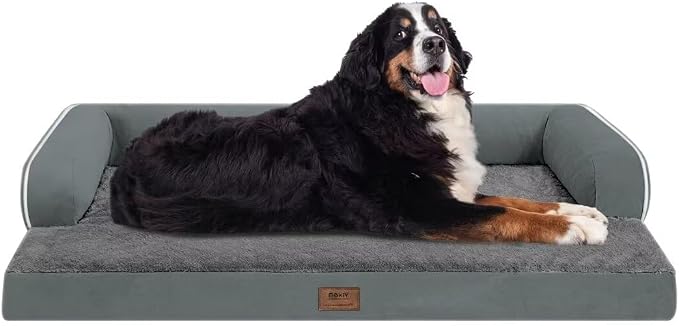 Large Dog Bed Orthopedic Washable: Dark Grey Dog Bed - Image 8