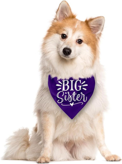 Big Sister Dog Bandanas, Pet Scarf Accessories, Pet Triangle Scarf, Dogs Bandana - Image 2