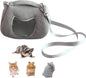 Small Pet Carrier Bag with Adjustable Shoulder Strap Hamster Travel Cage by Copfeu
