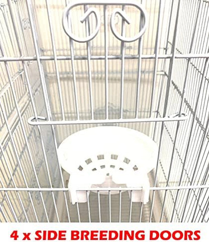 38-Inch Double Roof Top Large Flight Bird House Cage - Image 8