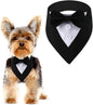 Dog Wedding Bandana, Formal Dog Tuxedo Adjustable Pet Collar by DOGTACT