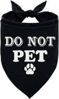 Do Not Pet Dog Bandana, Gift for Dogs Lover, Funny Cute Pet Triangle Scarf by ZPPRJF