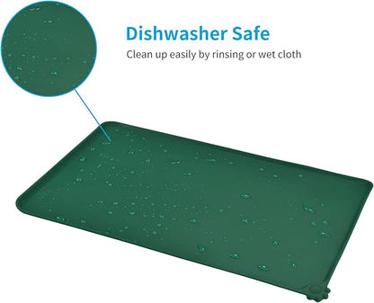 AUDWUD Silicone Waterproof Pet Feeding Mats, Anti Slip Bowl Pad, Dog Mat - Image 5