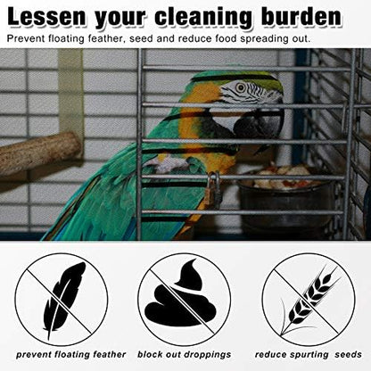 Shappy Large Bird Cage Seed Catcher, Bird Cage Cover Net Skirt Guard, - Image 6