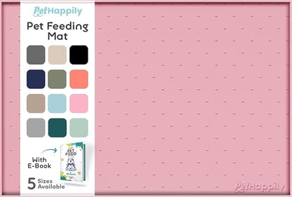 Dog Food Mat - 24x15 Raised Edges Dogs Mat by PETHAPPILY