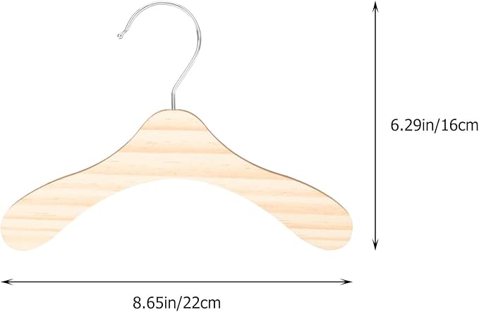 10pcs 8.66-inch Wooden Pet Hangers - Image 5