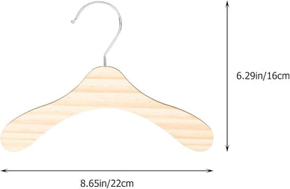 Toyvian 10pcs 8.66-inch Wooden Dog Hangers Large Pet Clothes Hangers Sturdy - Image 9