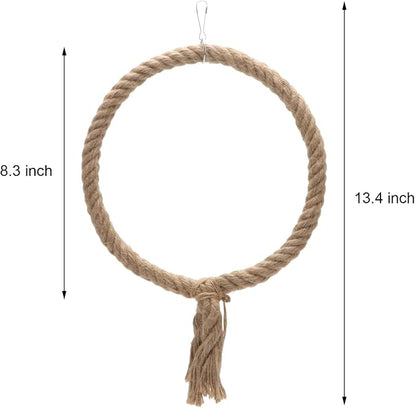 Bird Rope Swing Toy Parrot Climbing Perch Stand - Image 5