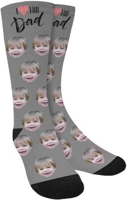 D-Story Custom Face Socks, Personalized Photo Picture on Socks, Unisex Athletic - Image 4