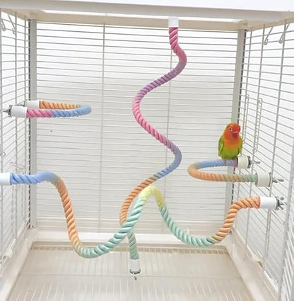 2Pcs Rope Perches for Bird Cages, Rope Perch for Parrots, Cockatiels & Parakeets - Image 3