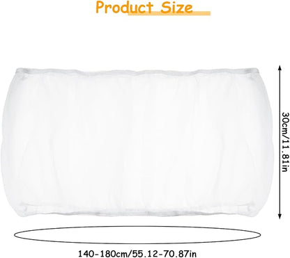Bird Cage Seed Catcher, Adjustable White Bird Cage Net Birdcage Cover Skirt - Image 2