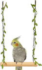 La La Pet® Hanging Wooden Pet Bird Swing by La+La+Pet