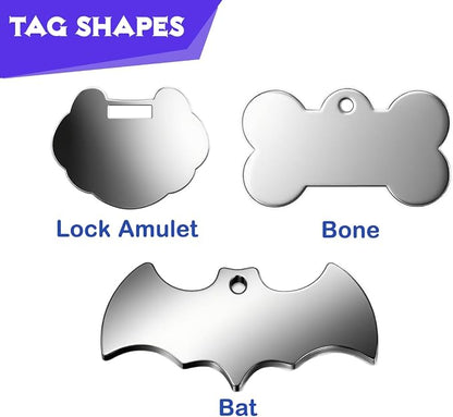 Stainless Steel Personalized Pet ID Tags, Art Design - Image 3