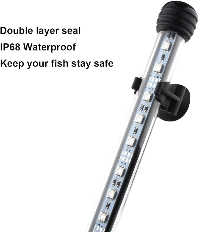 LED Aquarium Light, 2 Pack 15 inches Fish Tank Light RGB Color Underwater Light - Image 3