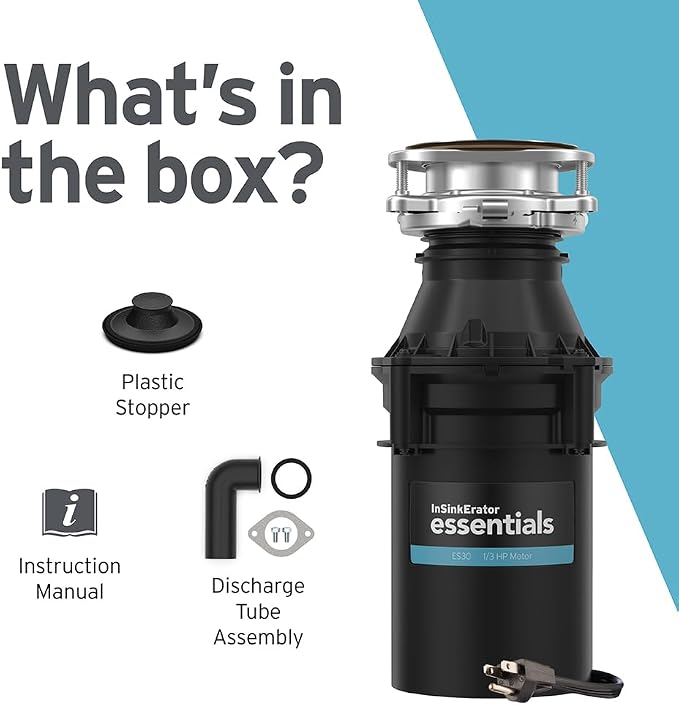 InSinkErator ES30 W/C 1/3 HP Motor Continuous Feed Kitchen Garbage Disposal - Image 7