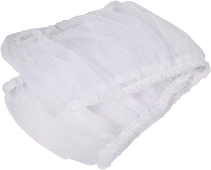 Universal Nylon Mesh Bird Cage Cover, Large White Seed Catcher - Image 4