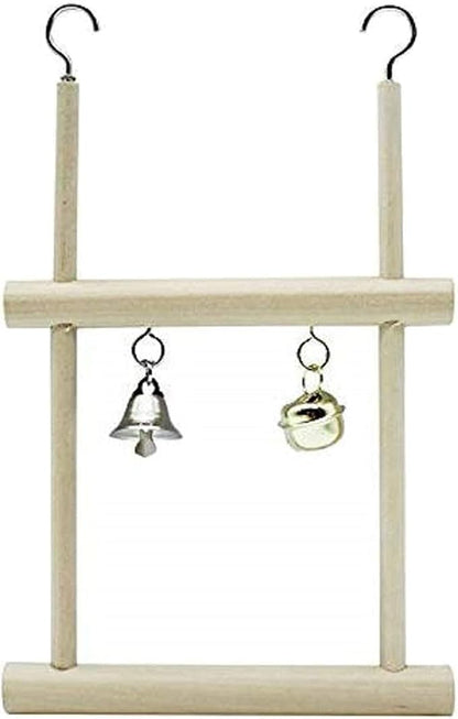 Litewoo Bird Stand Parrot Perches Hanging Swing Natural Wood Stand Platform - Image 5