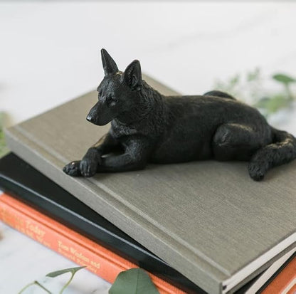 JFSM INC. 6" Black German Shepherd Dog Figurine – Hand-Painted Gift - Image 2
