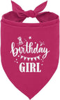 Birthday Girl Dog Bandana, Deep Pink Dog Bandana, Funny Cute Dog Bandana by ZPPRJF